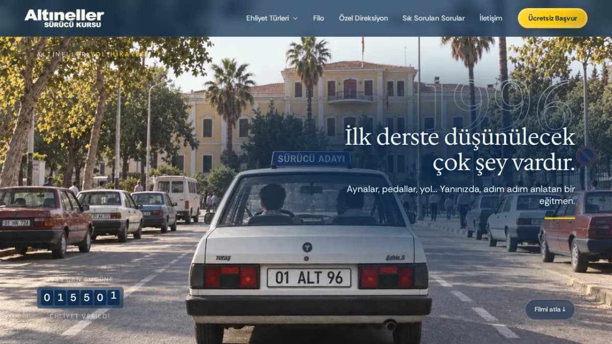 Altıneller Kursları Website preview