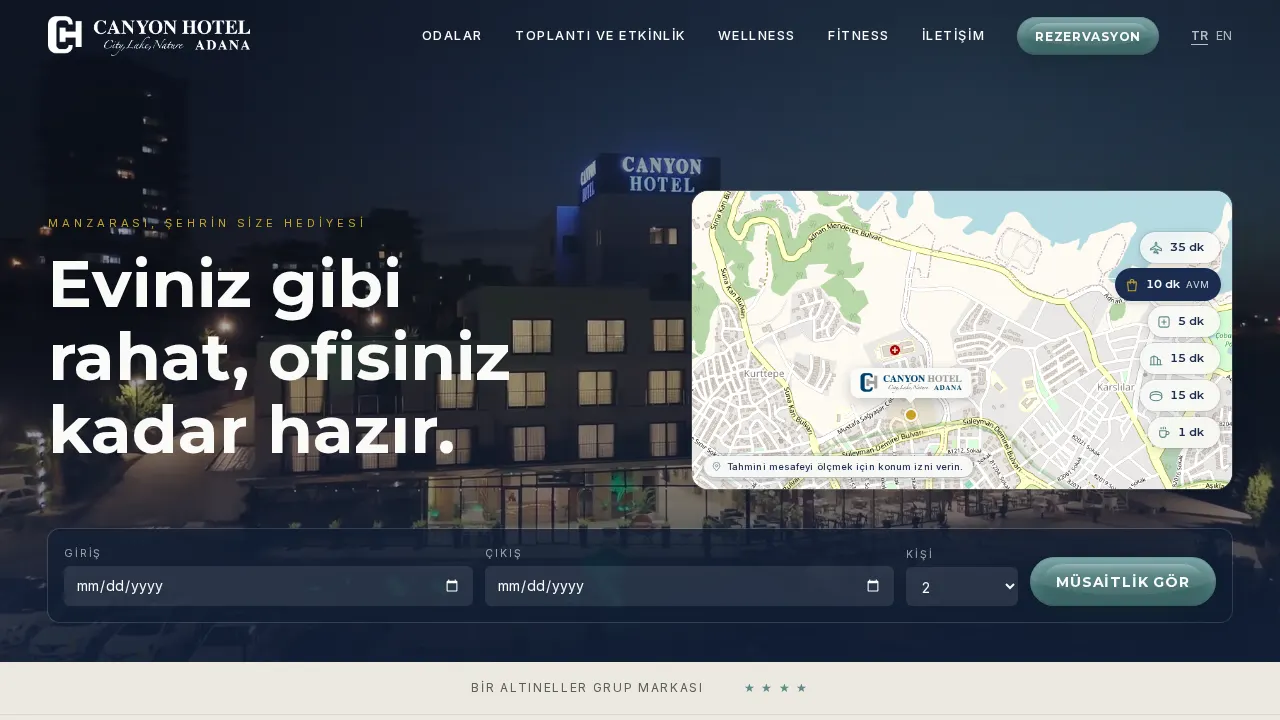 Canyon Hotel Website preview
